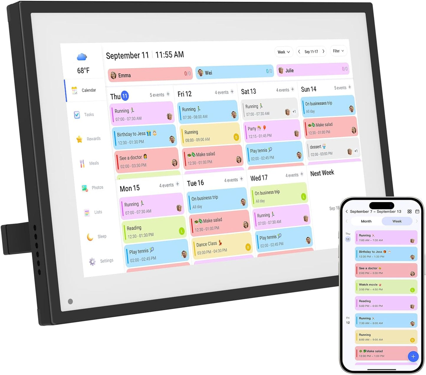 10.1 Inch Digital Calendar - Touchscreen