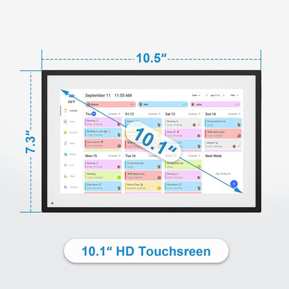 10.1 Inch Digital Calendar - Touchscreen