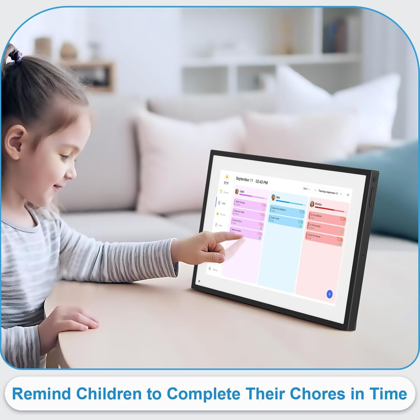 10.1 Inch Digital Calendar - Touchscreen